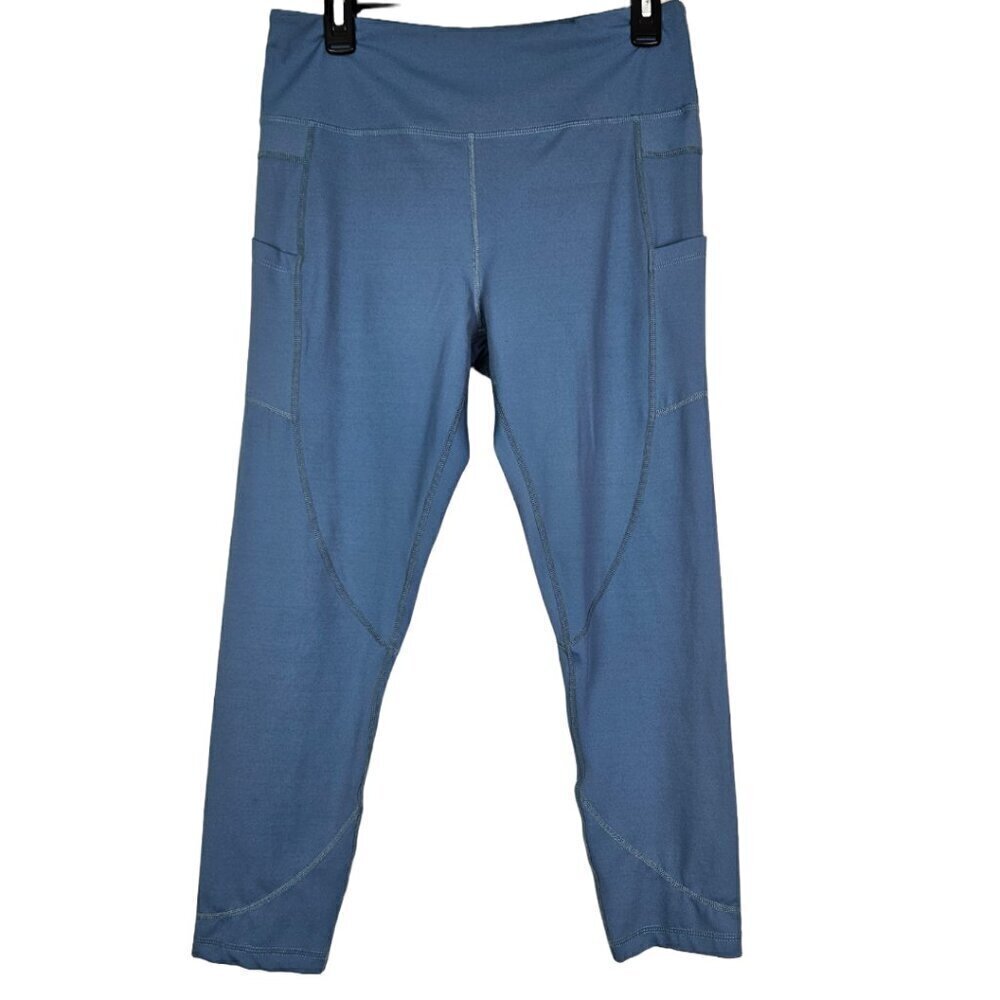 ZYIA Active Blue Steel Light N Tight Pocket Crop Legging 14-16 - Picture 2 of 8